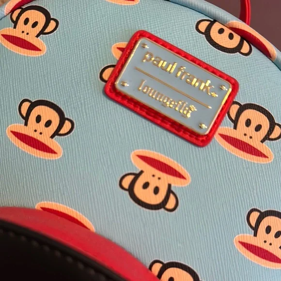 Paul Frank Blue and Red Monkey Backpack - Picture 3 of 3